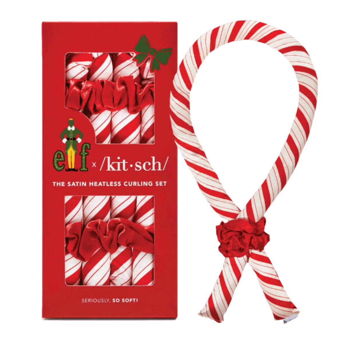 Kitsch x Elf Christmas Satin Heatless Curling Set - Posie