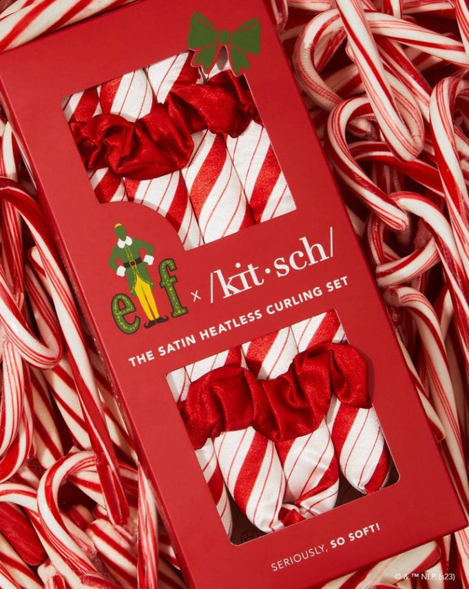Kitsch x Elf Christmas Satin Heatless Curling Set - Posie