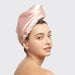 Satin-Wrapped Hair Towel - Blush - Posie