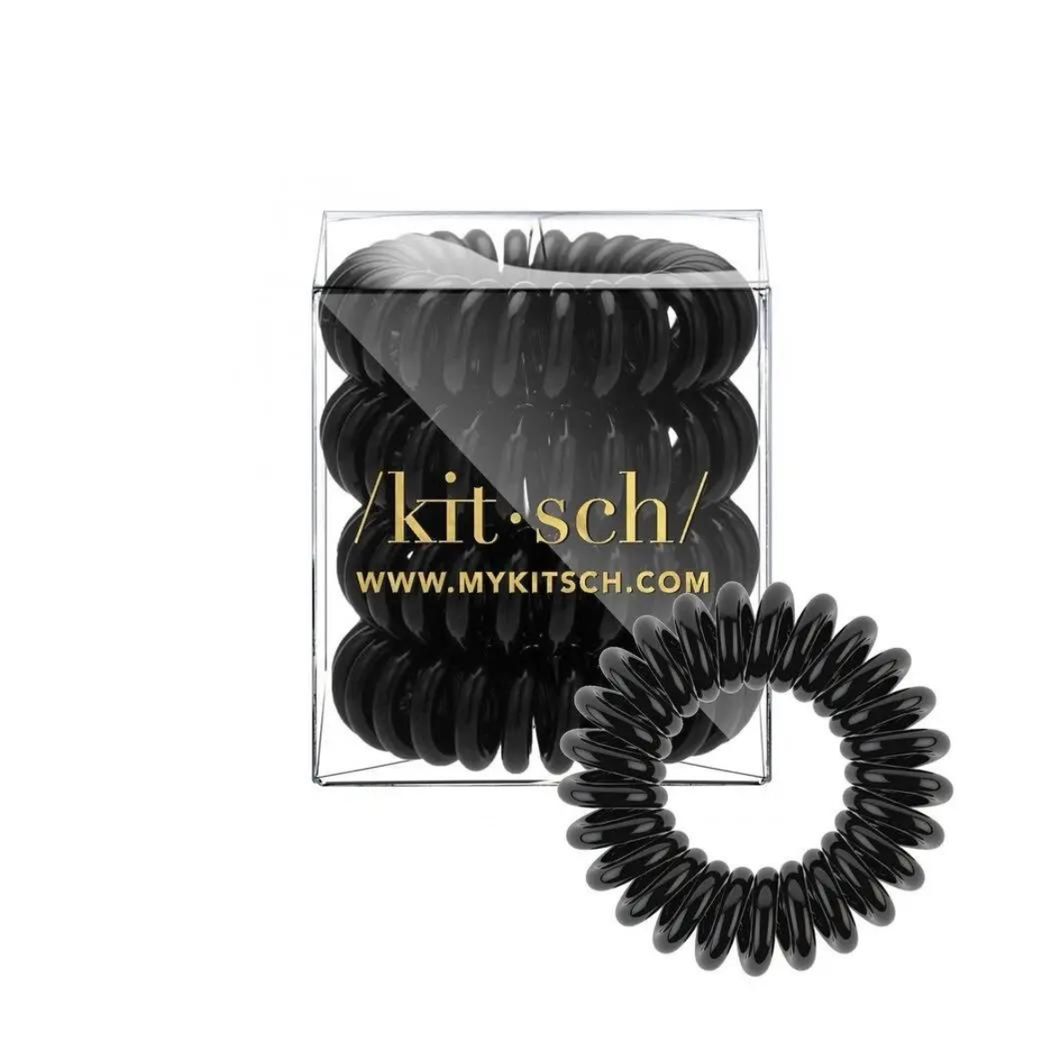 Spiral Hair Ties Black - Posie